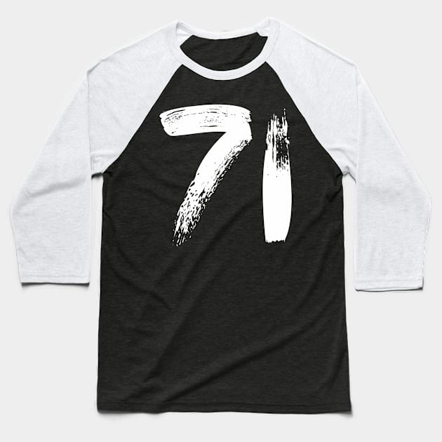 Number 71 Baseball T-Shirt by Erena Samohai